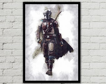MANDALORIAN - Mandalorian Digital - Mandalorian Poster- Star Wars Poster - Star Wars Print - Digital Print - Watercolor Art - Printable Art
