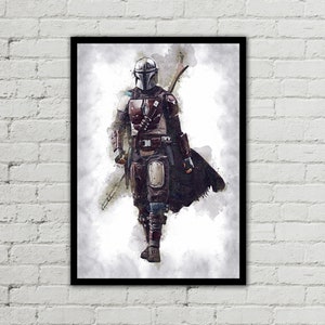 MANDALORIAN - Mandalorian Digital - Mandalorian Poster- Star Wars Poster - Star Wars Print - Digital Print - Watercolor Art - Printable Art