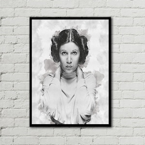 STAR WARS POSTER - Princess Leia Poster - Princess Leia Print - Carrie Fisher - Carrie Fisher Poster - Star Wars Print - Watercolor Art