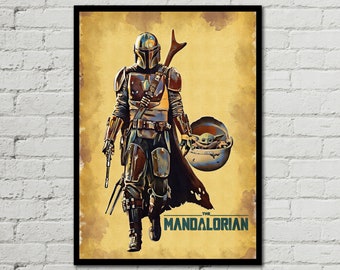 MANDALORIAN - Mandalorian Digital - Mandalorian Poster- Star Wars Poster - Star Wars Print - Digital Print - Watercolor Art - Printable Art