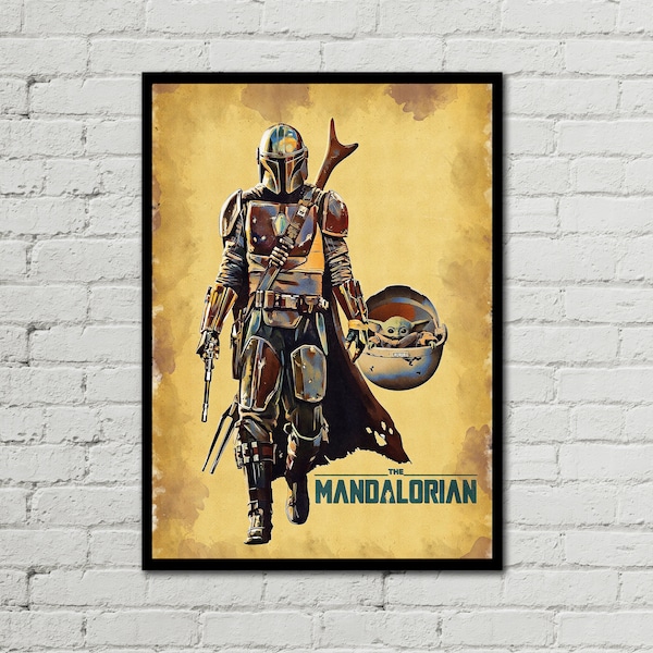 MANDALORIAN - Mandalorian Digital - Mandalorian Poster- Star Wars Poster - Star Wars Print - Digital Print - Watercolor Art - Printable Art