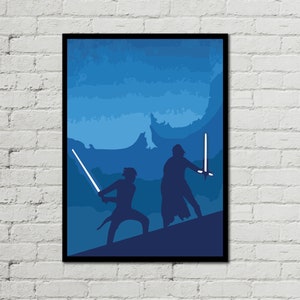 STAR WARS POSTER - Rise Of Skywalker Poster - Rey, Kylo Ren Poster - Minimalist Poster- Digital Download - Star Wars - Printable Art