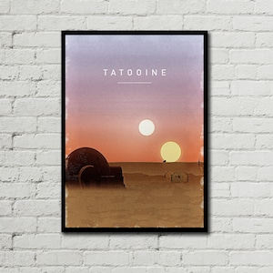 TATOOINE POSTER - Tatooine Digital - Tatooine Poster- Star Wars Poster - Star Wars Print - Digital Print -Watercolor Art -Printable Art