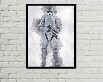 STURMTROOPER - Stormtrooper Poster - Stormtrooper Digital - Star Wars Poster - Digitaldruck - Aquarell Kunst - Fan Art - druckbare Kunst