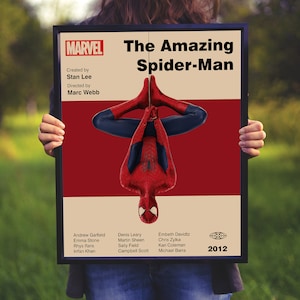 SPIDERMAN POSTER - Spider-Man Print - Mid Century Modern Poster - Minimalist Art Poster - Wall Art - Printable Art - Marvel - Digital Art image 4