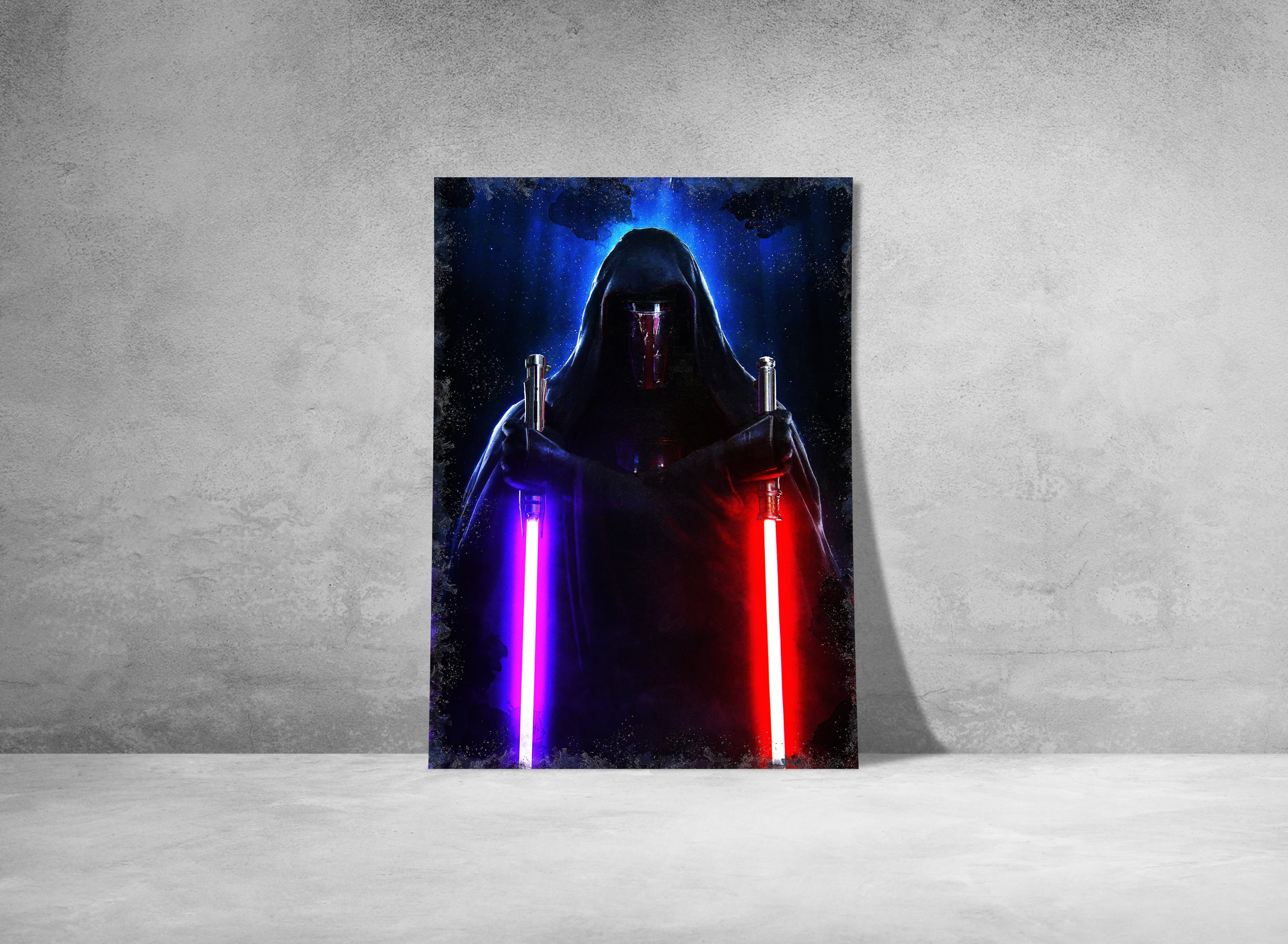 Darth Revan Poster Star Wars Poster Sith Poster Canvas Etsy