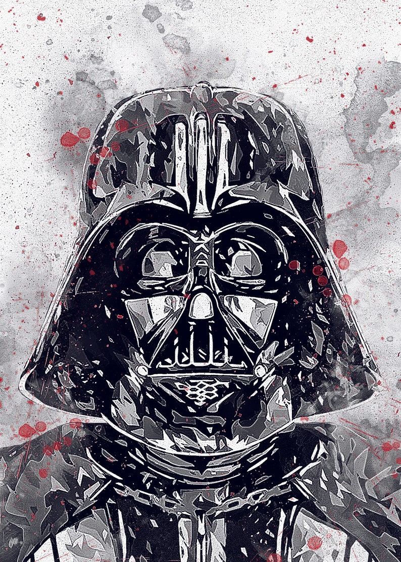 DARTH VADER Darth Vader Poster Darth Vader Digital Star Etsy
