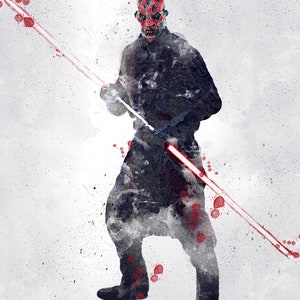 DARTH MAUL Darth Maul Poster Darth Maul Digital Star Warsl Poster ...
