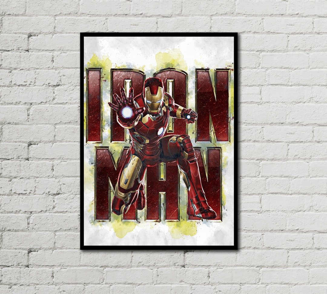 IRON MAN Iron Man Digital Marvel Poster Avengers Poster Digital — free download