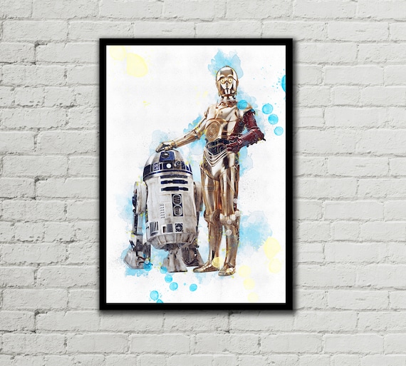 スターウォーズ　絵画　r2d2 ディズニーシー　2017年製　C3PO R2D2 スターウォーズ 絵画 r2d2 ディズニーシー 2017年製 C3PO R2D2 スター