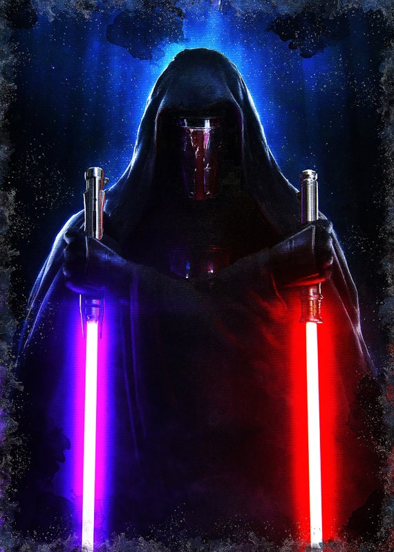 DARTH REVAN Darth Revan Poster Darth Revan Digital Star - Etsy Norway