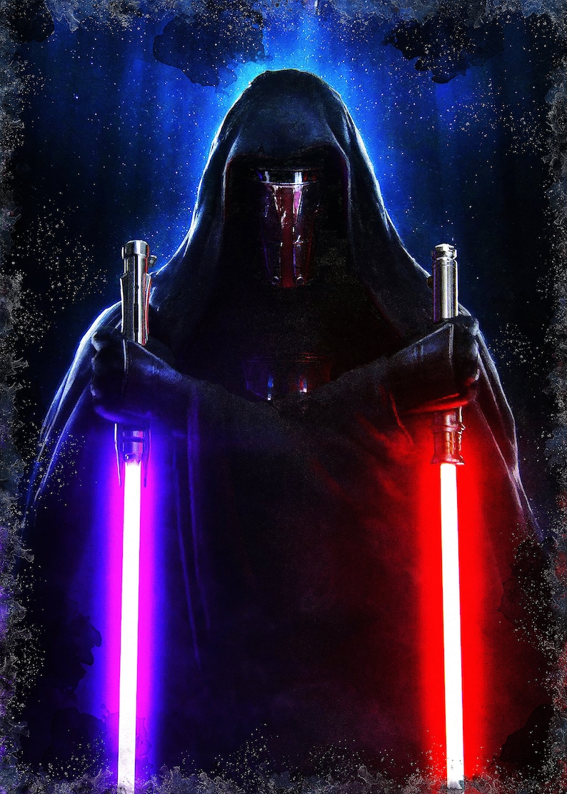 DARTH REVAN Darth Revan Poster Darth Revan Digital Star | Etsy