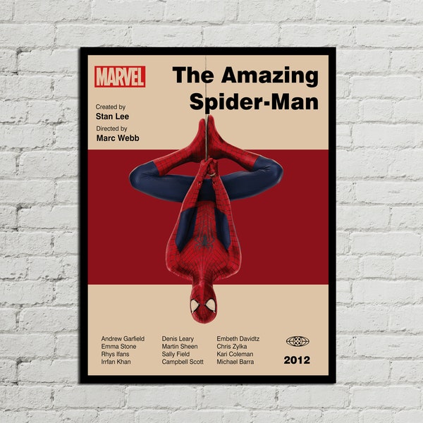 SPIDERMAN POSTER - Spider-Man Print - Mid Century Modern Poster - Minimalist Art Poster - Wall Art - Printable Art - Marvel - Digital Art