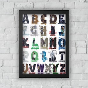 STAR WARS POSTER - Star Wars Alphabet - Star Wars Print - Alphabet Print - Digital Print - Watercolor Art - Wall Art - Home Decor -Printable