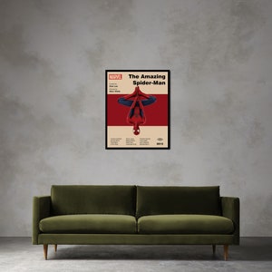 SPIDERMAN POSTER - Spider-Man Print - Mid Century Modern Poster - Minimalist Art Poster - Wall Art - Printable Art - Marvel - Digital Art image 2