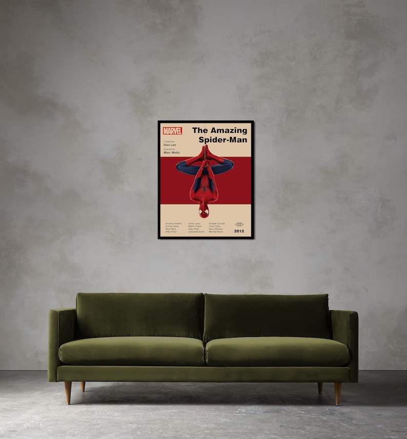 SPIDERMAN POSTER - Spider-Man Print - Mid Century Modern Poster - Minimalist Art Poster - Wall Art - Printable Art - Marvel - Digital Art image 2