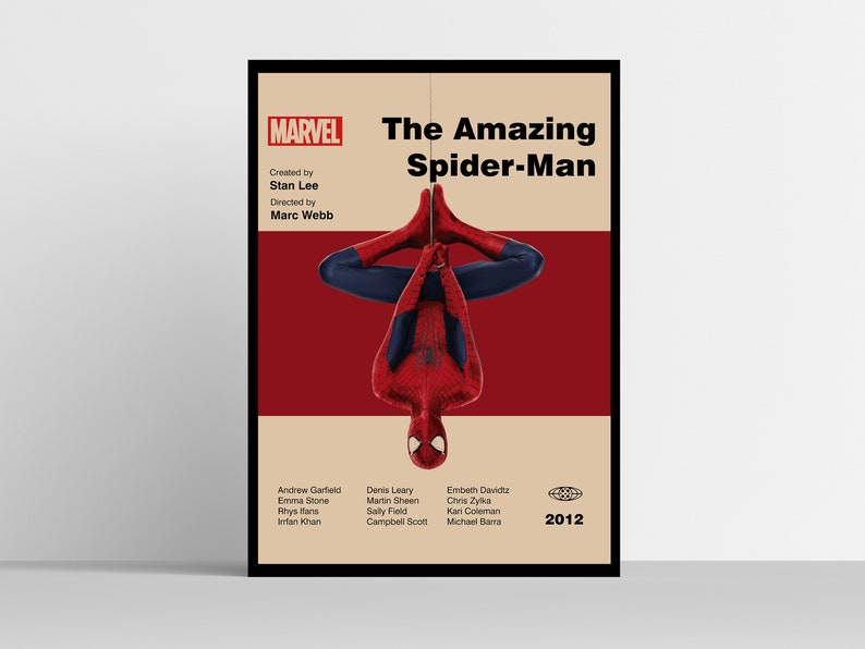 SPIDERMAN POSTER - Spider-Man Print - Mid Century Modern Poster - Minimalist Art Poster - Wall Art - Printable Art - Marvel - Digital Art image 7