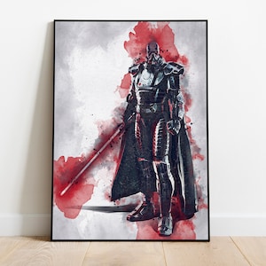 DARTH MALGUS POSTER - Star Wars-affisch - Darth Malgus-tryck - Canvastavla - Star Wars-tryck - Akvarellkonst - Fläktkonst - Väggkonst
