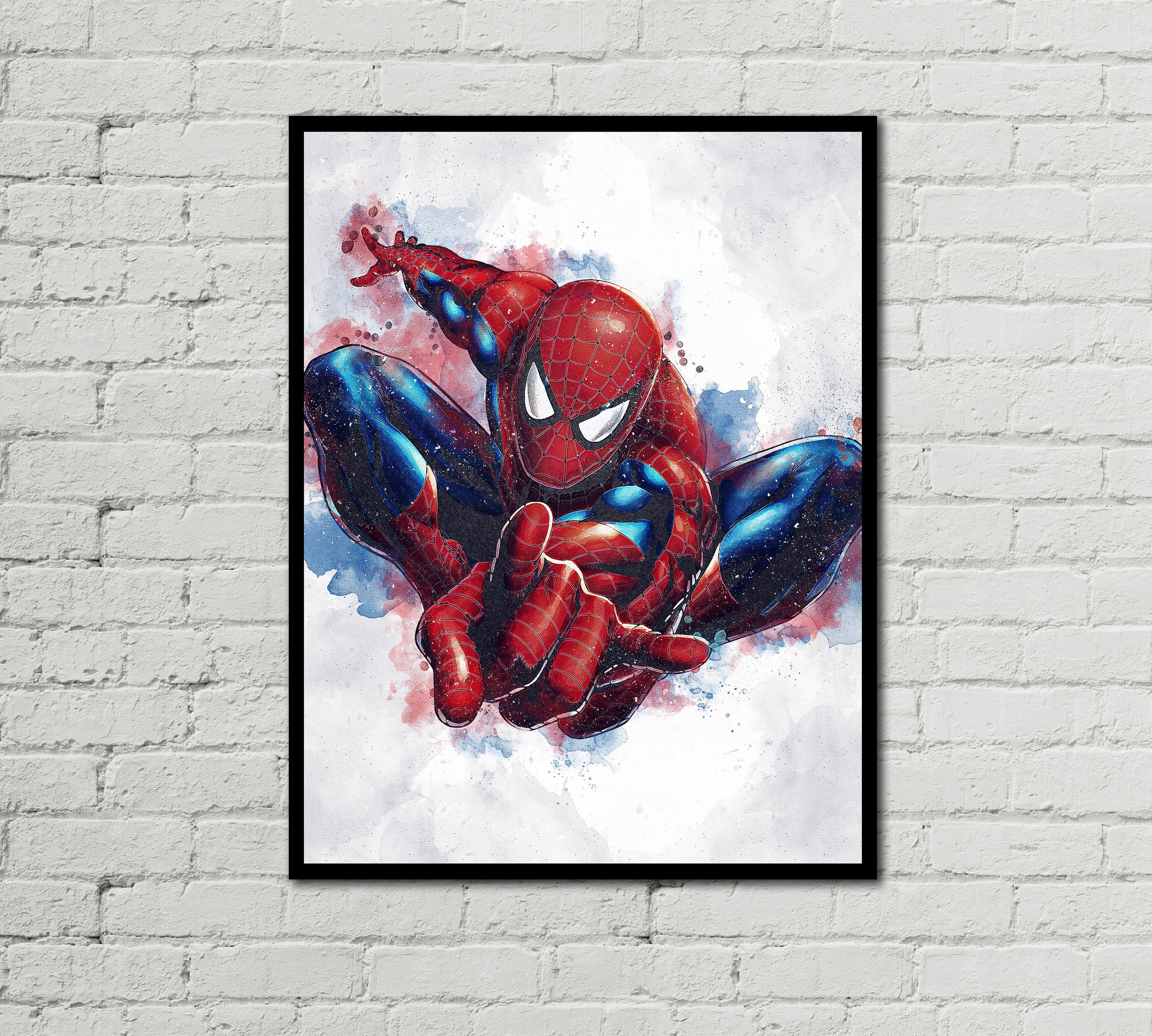 Spiderman noir affiches et impressions par NES - Printler