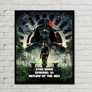 STAR WARS POSTER - Return of The Jedi Poster - Movie Poster - Afdrukbare kunst - Digitale kunst - Wall Art - Home Decor - Mid Century Modern Art
