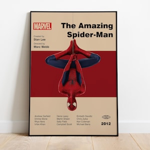 POSTER SPIDER-MAN - Stampa Spider-Man - Poster moderno di metà secolo - Poster d'arte minimalista - Arte murale - Arte stampata - Arredamento per la casa