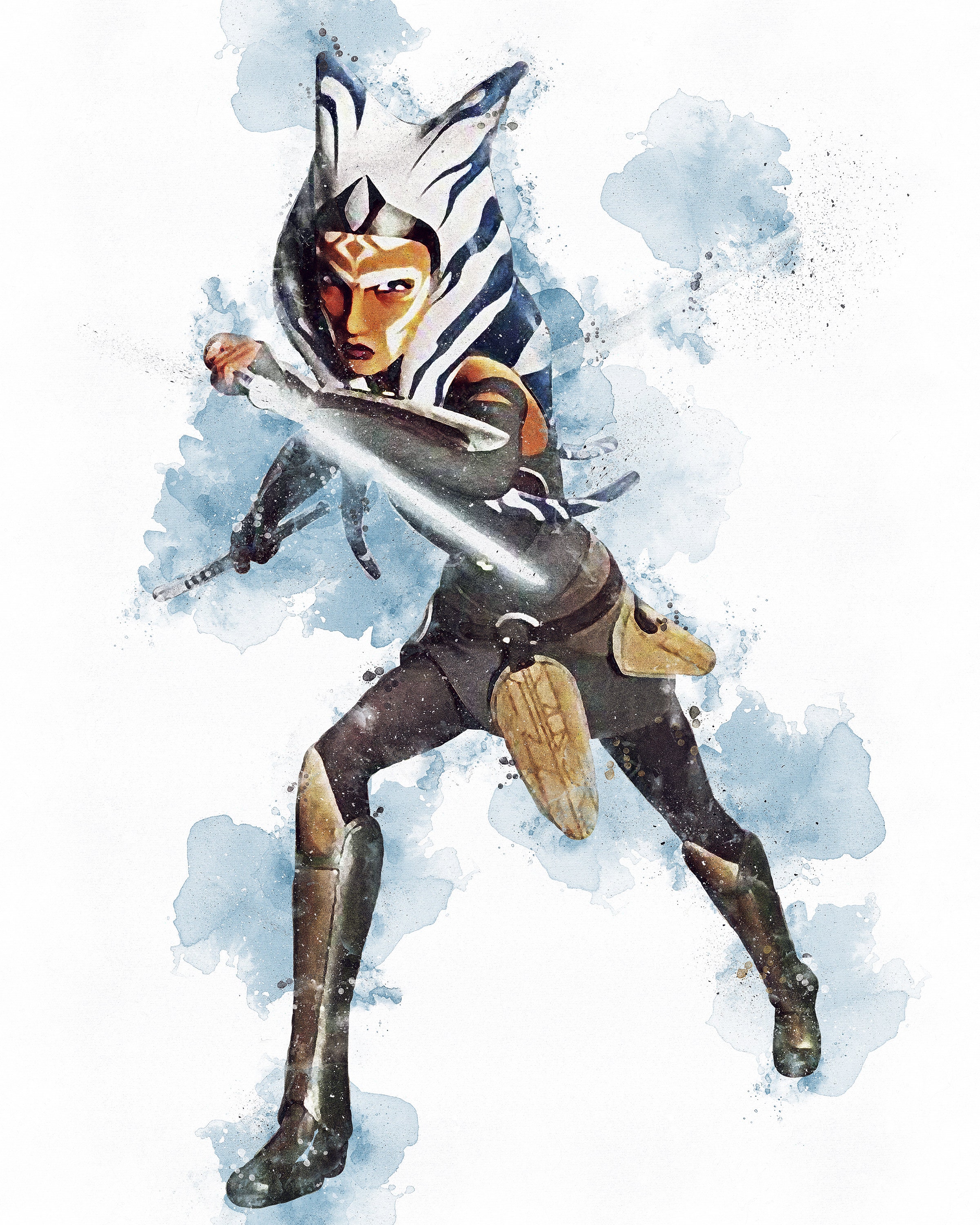 AHSOKA TANO Ahsoka Tano Digital Star Wars Poster Digital Etsy