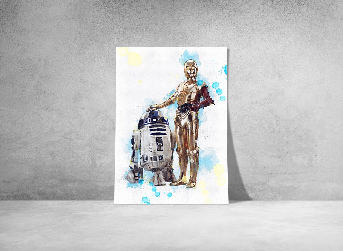 R2-D2 & C3PO Poster - R2-D2 - C3PO - Star Wars Poster - Canvas Poster ...