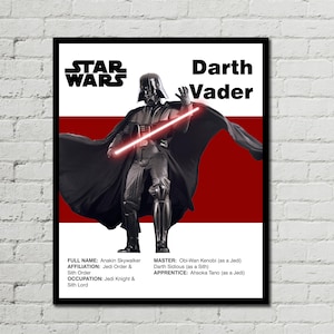 DARTH VADER POSTER - Star Wars Poster - Digital Art - Printable Art - Wall Art - Mid Century Modern Art - Home Decor - Sith Lord Poster