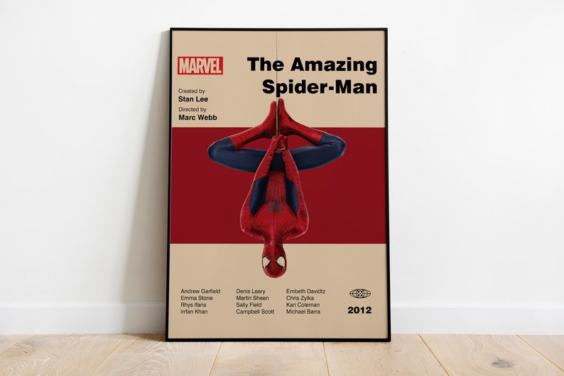 SPIDERMAN POSTER - Spider-Man Print - Mid Century Modern Poster - Minimalist Art Poster - Wall Art - Printable Art - Marvel - Digital Art image 5