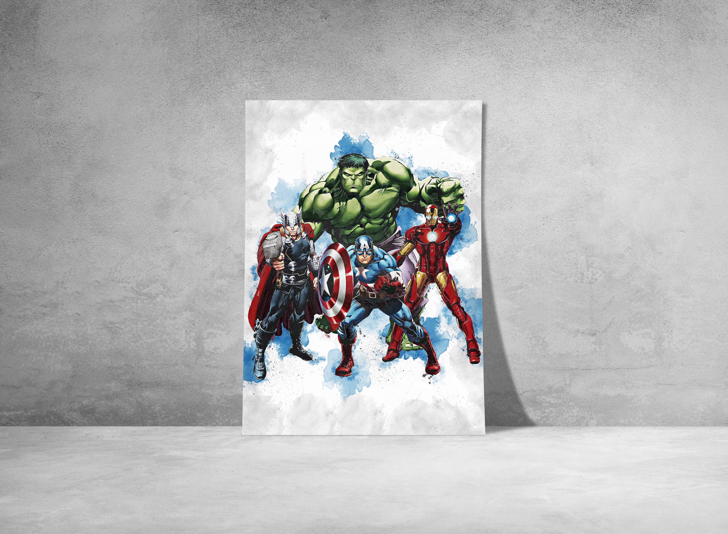 MARVEL AVENGERS POSTER - Thor, Iron Man, Captain America, Hulk Poster ...