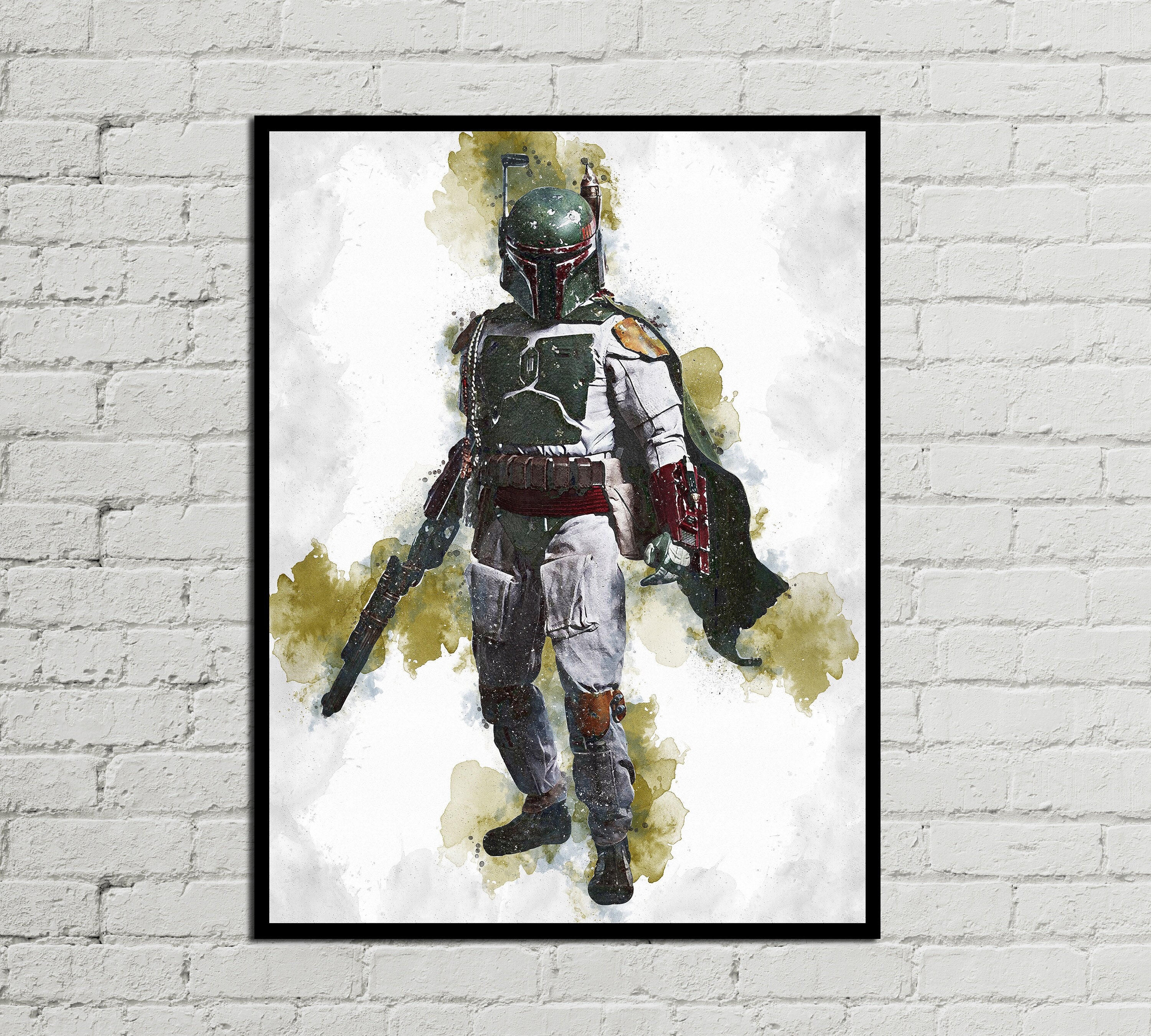 Boba Fett Boba Fett Poster Boba Fett Digital Mandalorian | Etsy
