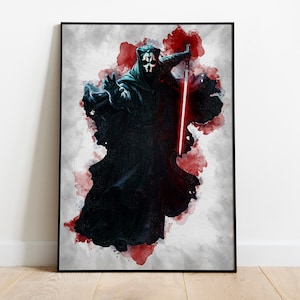 DARTH NIHILUS-POSTER - Star Wars-affisch - Oinramad poster - Canvastavla - Star Wars-tryck - Akvarellkonst - Fläktkonst - Väggkonst