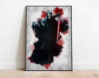 DARTH NIHILUS POSTER - Star Wars Poster - Unframed Poster - Canvas Poster - Star Wars Print - Watercolor Art - Fan Art - Wall Art