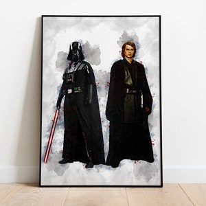 Darth Vader & Anakin Skywalker Star Wars Poster Digital Download ...