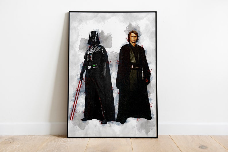 Darth Vader & Anakin Skywalker Star Wars Poster Digital - Etsy