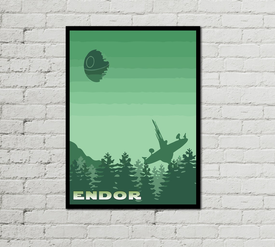 STAR WARS POSTER Endor Poster Star Wars Poster Etsy