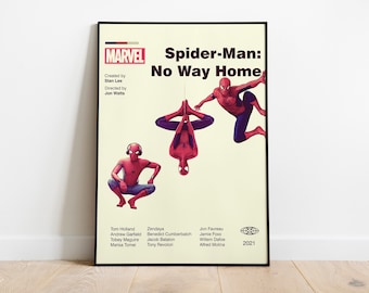 SPIDER-MAN POSTER - Spider-Man Print - Mid Century Modern Poster - Minimalist Art Poster - Wall Art - Printed Art - Marvel - Avengers Art