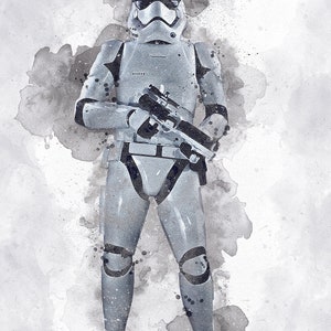 STORMTROOPER Stormtrooper Poster Stormtrooper Digital Star Wars Poster Digital Print Watercolor ...