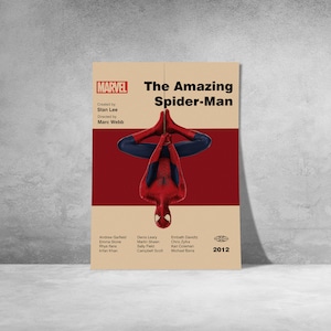 SPIDERMAN POSTER - Spider-Man Print - Mid Century Modern Poster - Minimalist Art Poster - Wall Art - Printable Art - Marvel - Digital Art image 3