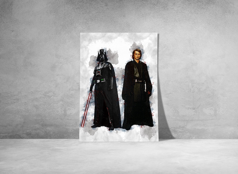 Darth Vader & Anakin Skywalker Star Wars Poster Digital - Etsy