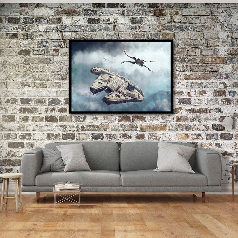 WING MILLENNIUM FALCON /& X X Wing Poster Star Wars Poster Millennium Falcon Poster Printable Art Watercolor Art Digital Print