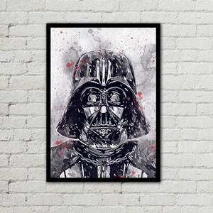 DARTH VADER - Darth Vader Poster - Darth Vader Digital - Star Wars Poster - Digital Print - Watercolor Art - Fan Art - Printable Art