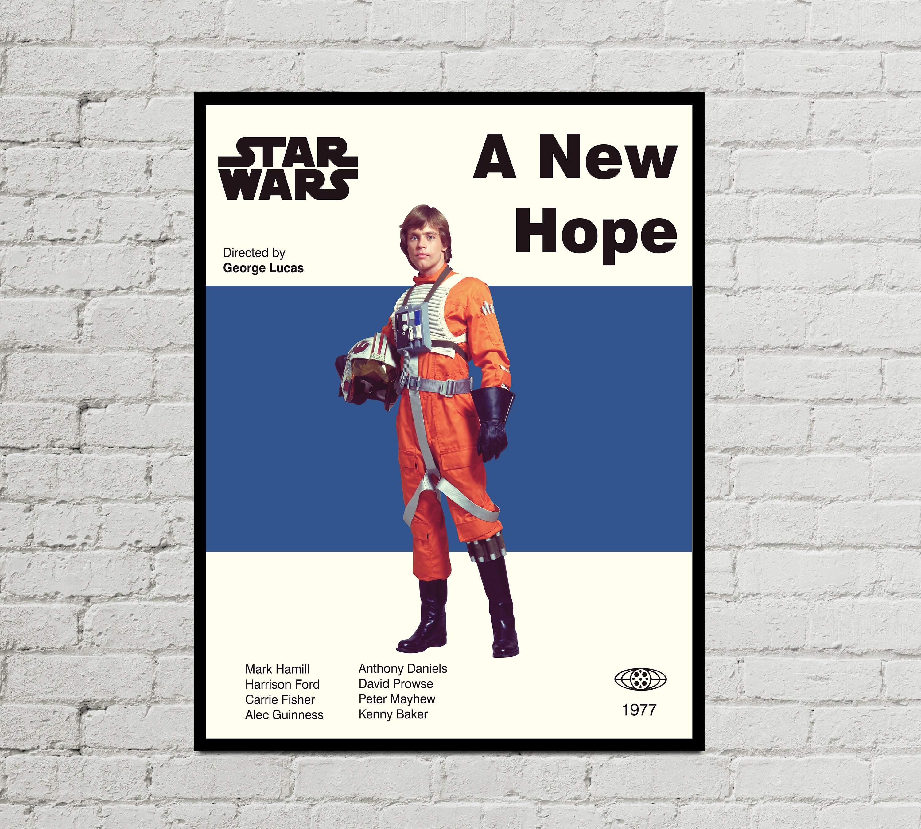 STAR WARS POSTER - Luke Skywalker Poster - A New Hope Poster - Mid