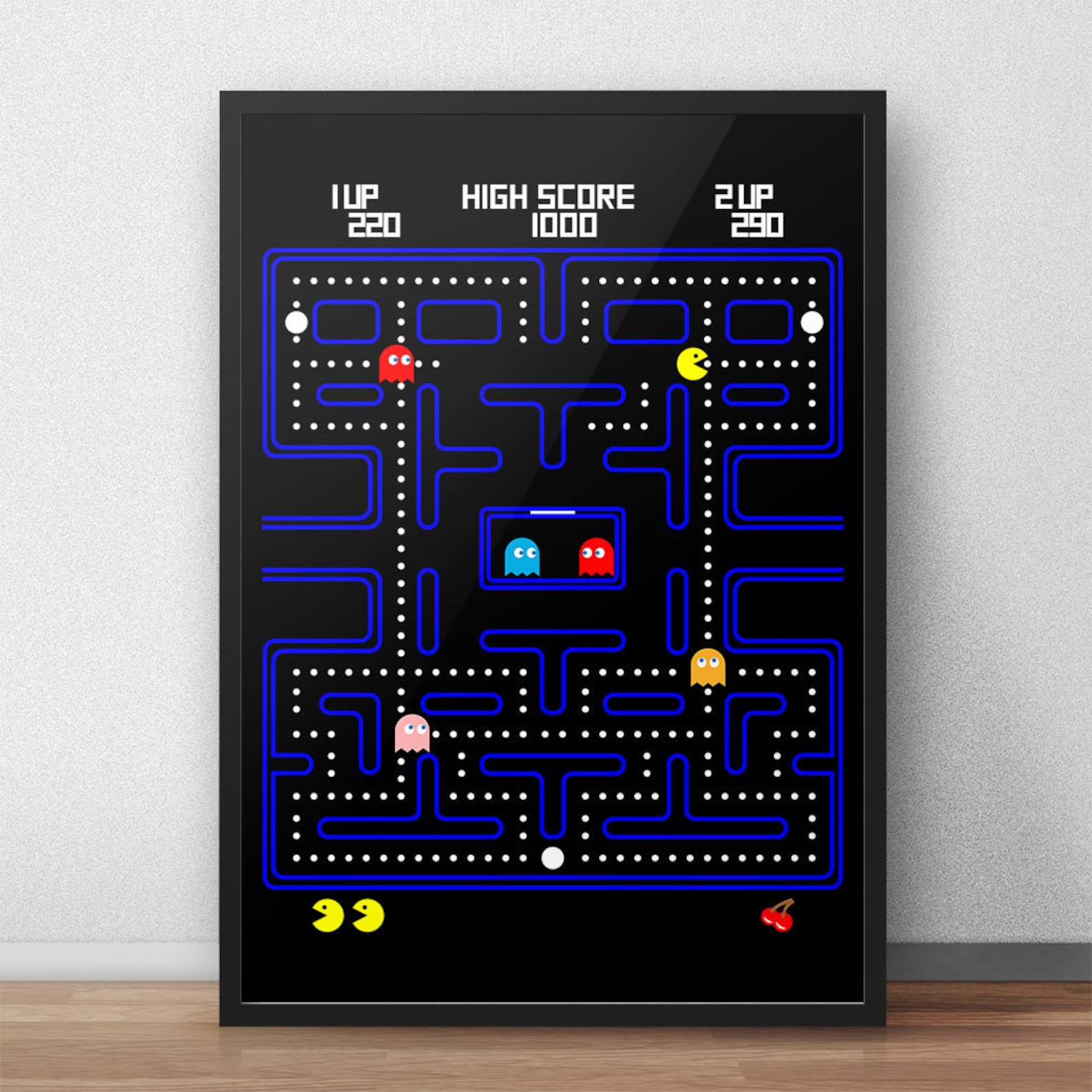 Pac Man Poster Video Game Print Video Game Art Atari Retro | Etsy