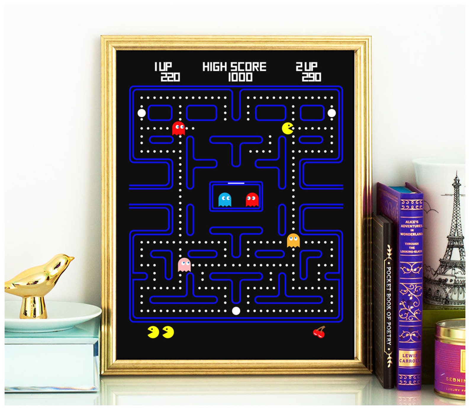Pac Man Poster Video Game Print Video Game Art Atari Retro Pac Man Poster Video Game Print Video Game Art Atari Retro