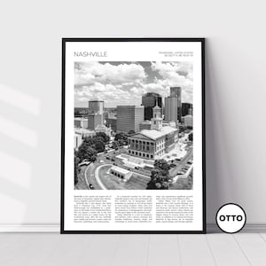 Nashville Wall Art | Nashville Home Decor Print | Tennessee Art Travel Poster | Artful Photo Travel Gift Memento Idea | United States
