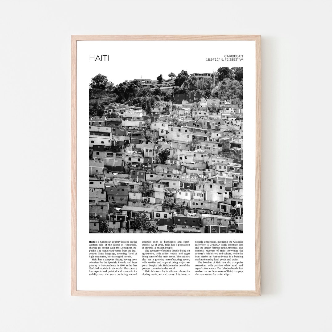 Haiti Wall Art Portauprince, Haiti Artful Travel Poster Print Photo