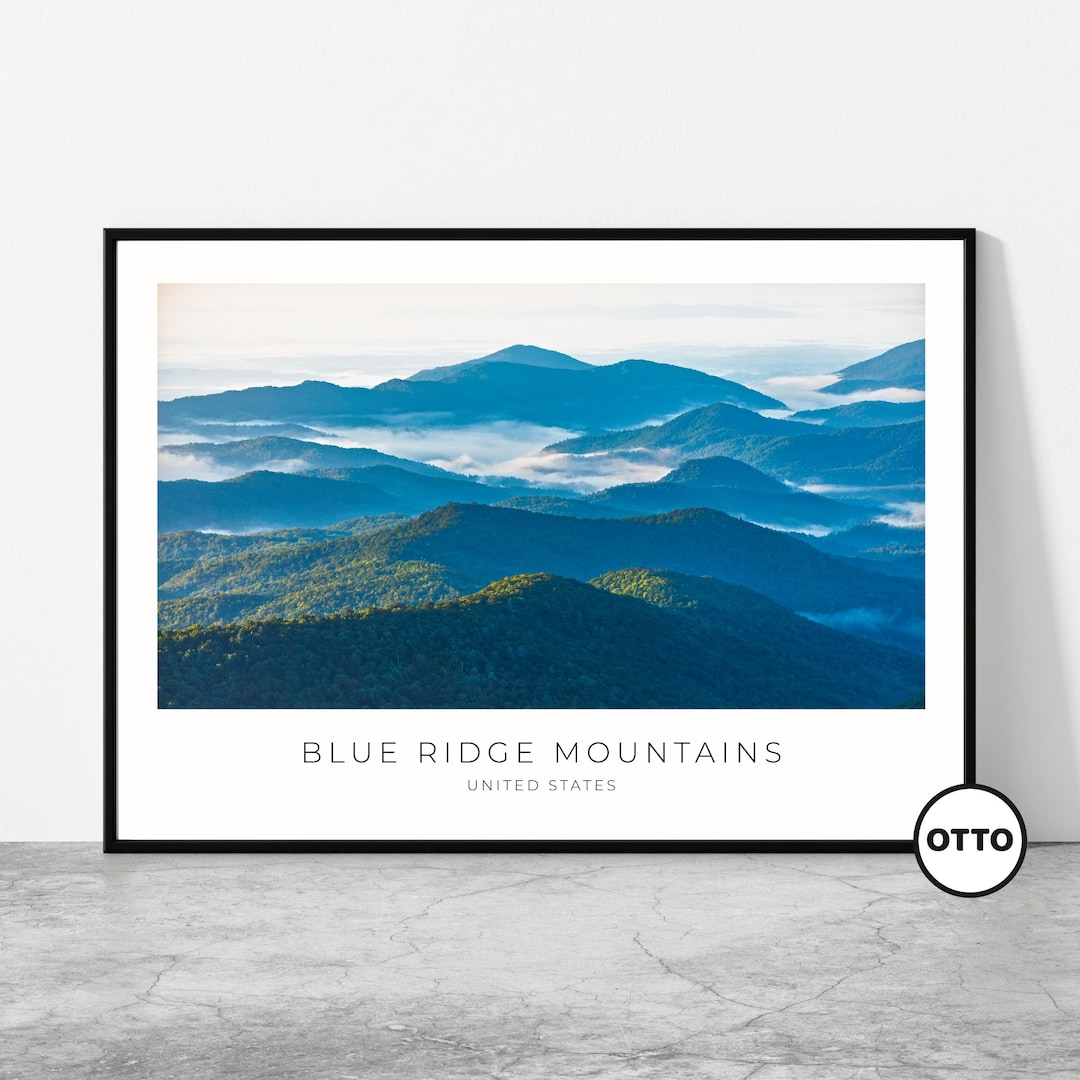 Blue Ridge Mountains Wall Art | Blue Ridge Mountains Landscape Home ...