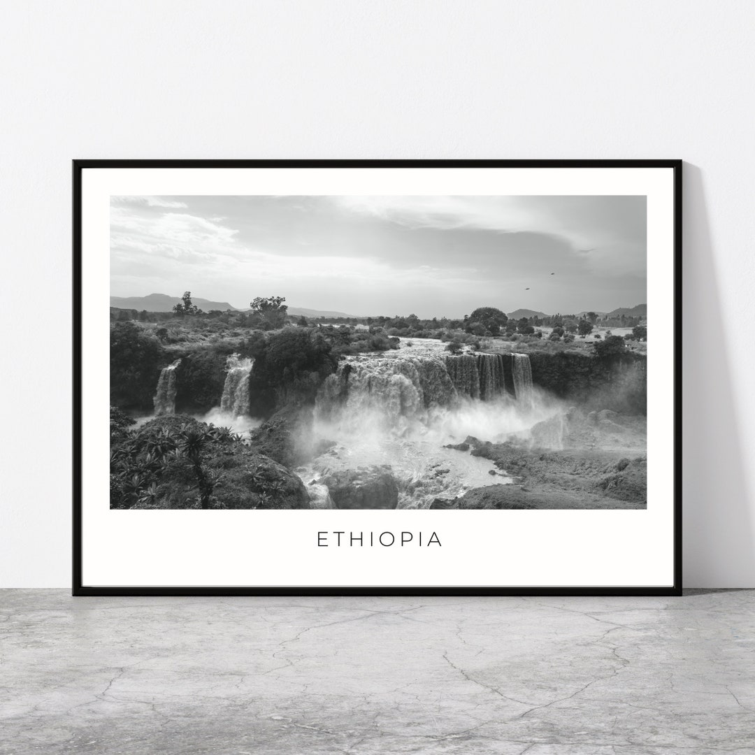 Ethiopia Wall Art Ethiopia Artful Travel Poster Print Photo Blue Nile