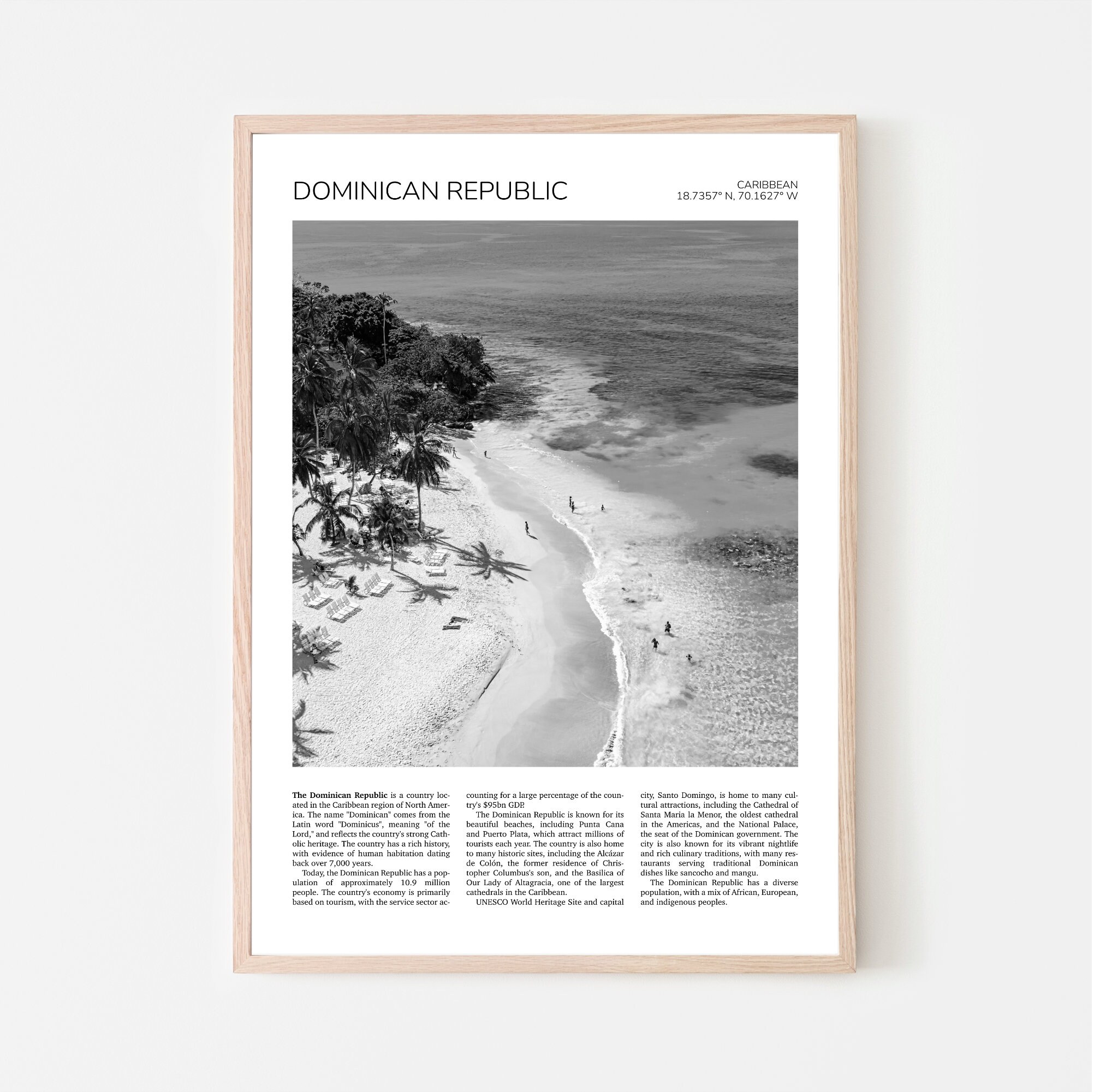 Dominican Republic Wall Art Dominican Republic Artful Travel Poster